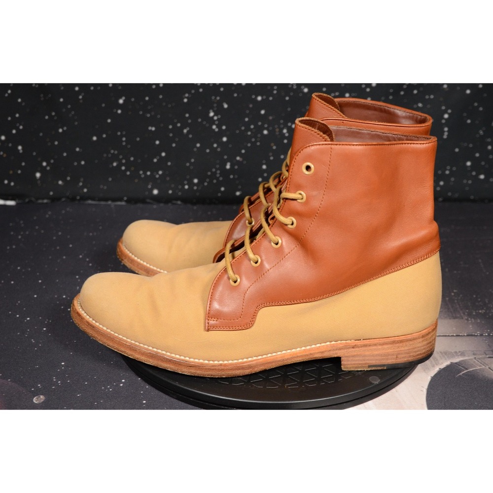 Salvatore Ferragamo Boots Mens Size 11.5D Brown Two‎ Tone Made in Italy NU 2630 - Picture 6 of 12